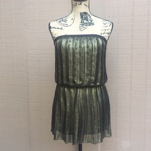 Sz S BCBG Bronze Strapless Top New With Tag